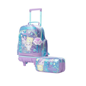Kit escolar mochila de ruedas + estuche Friends